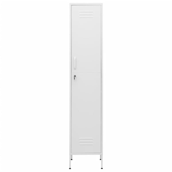 vidaXL skab 35x46x180 cm stål hvid