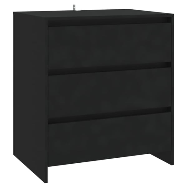 vidaXL skænk 70x41x75 cm spånplade sort