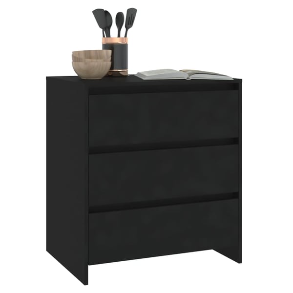 vidaXL Senkki musta 70x41x75 cm lastulevy
