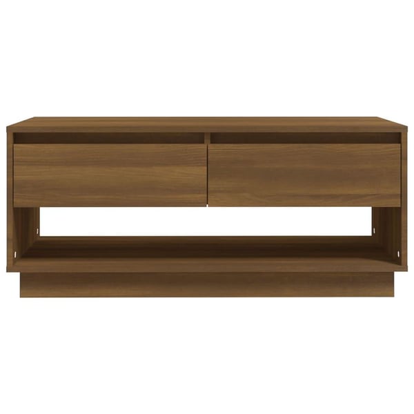 vidaXL sofabord 102,5x55x44 cm spånplade brun egetræsfarve