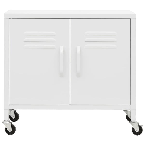 vidaXL Oppbevaringsskap hvit 60x35x56 cm stål