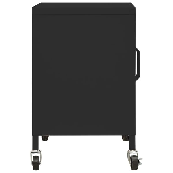 vidaXL Oppbevaringsskap svart 60x35x49 cm stål
