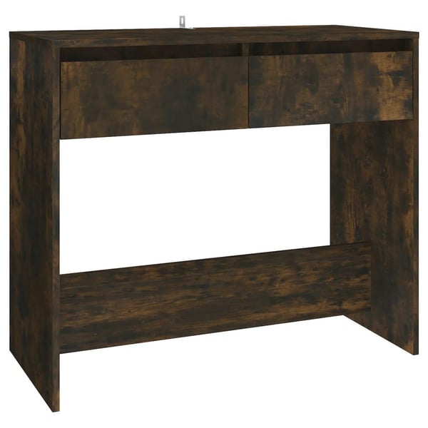 vidaXL Konsollbord røkt eik 89x41x76,5 cm stål