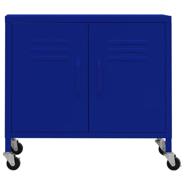 vidaXL Oppbevaringsskap marineblå 60x35x49 cm stål