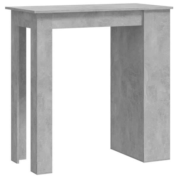 vidaXL Barbord med oppbevaringsstativ grå 102x50x103,5 cm sponplate