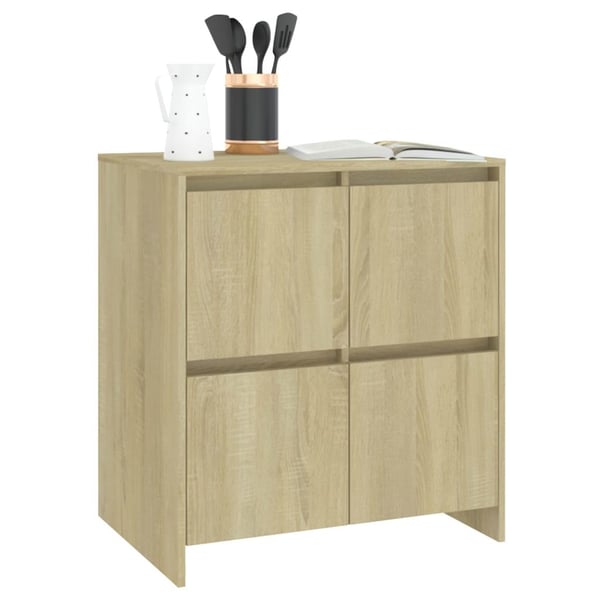 vidaXL Skjenker 2 stk sonoma eik 70x41x75 cm sponplate