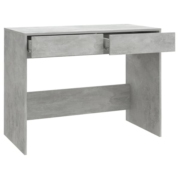 vidaXL skrivebord 101x50x76,5 cm spånplade betongrå
