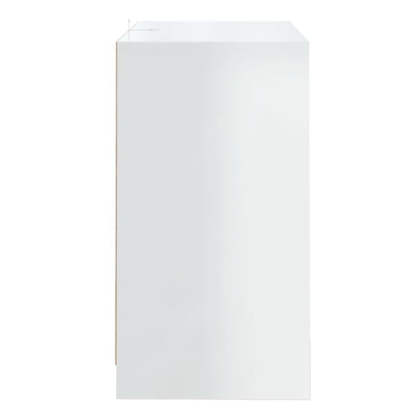 vidaXL Skänk vit högglans 70x41x75 cm spånskiva