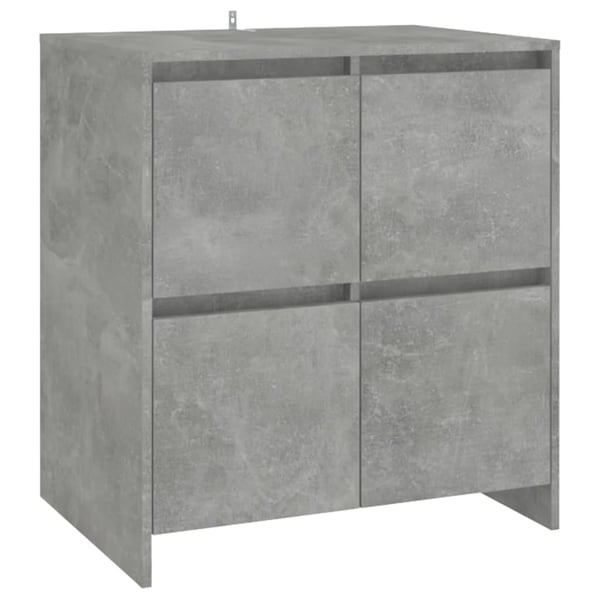 vidaXL Senkki betoninharmaa 70x41x75 cm lastulevy