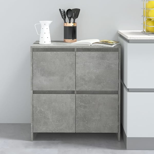 vidaXL Senkit 2 kpl betoninharmaa 70x41x75 cm lastulevy