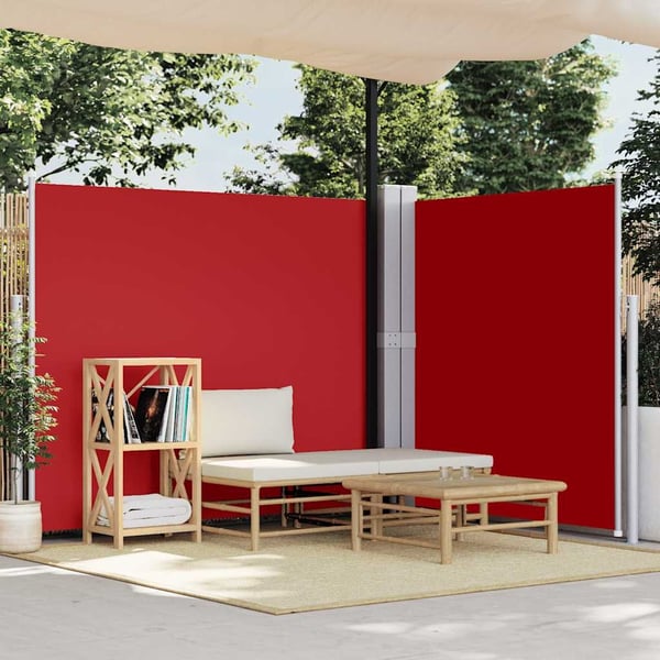 vidaXL Uttrekkbar sidemarkise 180x600 cm rød