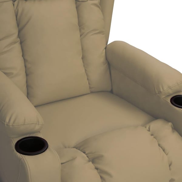 vidaXL Reclinerfåtölj cappuccino konstläder