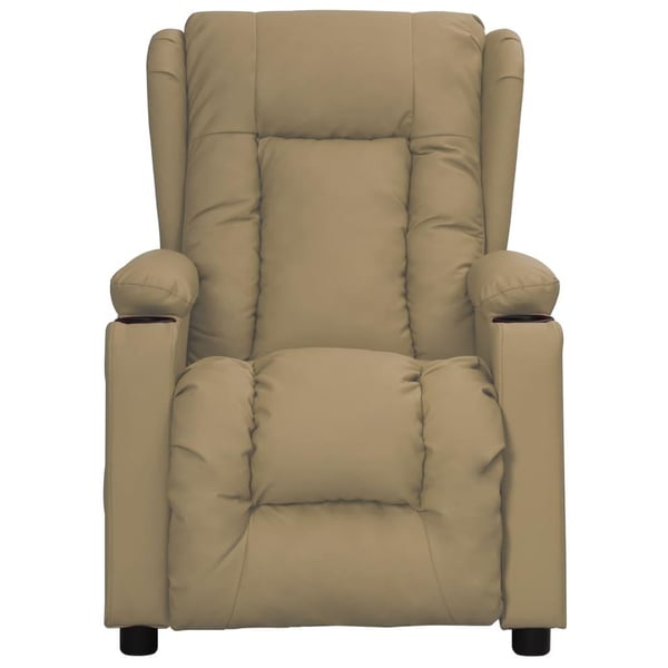 vidaXL Reclinerfåtölj cappuccino konstläder