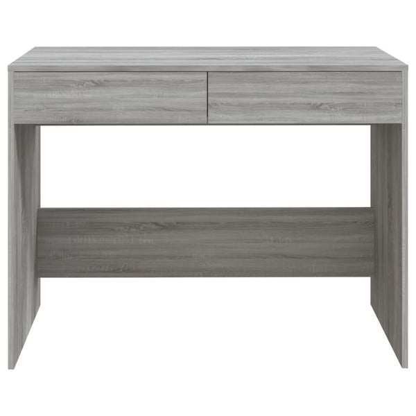vidaXL Skrivebord grå sonoma eik 101x50x76,5 cm sponplate