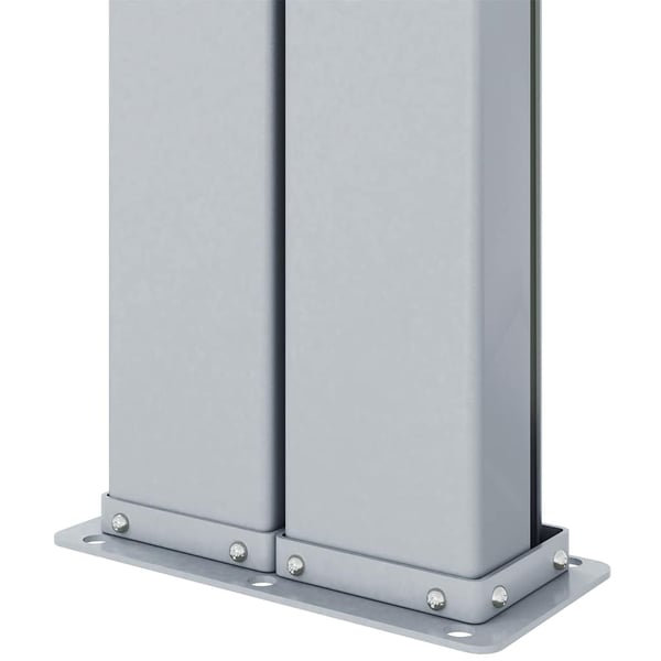 vidaXL Uttrekkbar sidemarkise 180x1200 cm kremhvit