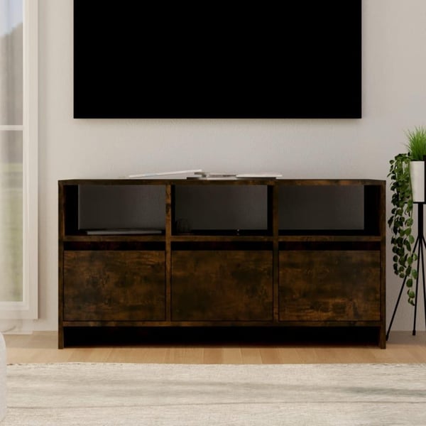 vidaXL tv-bord 102x37,5x52,5 cm spånplade røget egetræsfarve