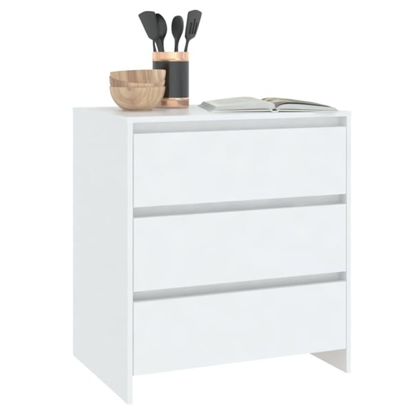 vidaXL skænk 70x41x75 cm spånplade hvid