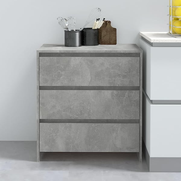 vidaXL skænk 70x41x75 cm spånplade betongrå
