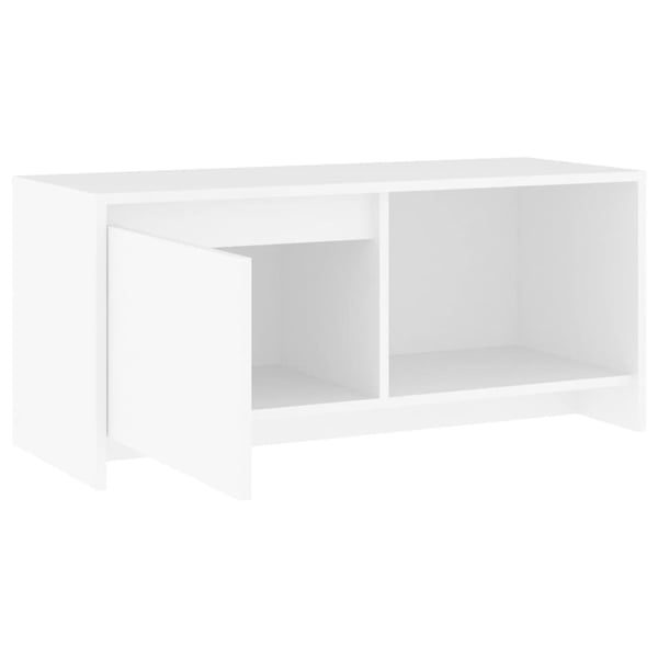 vidaXL TV-benk hvit 90x35x40 cm sponplate