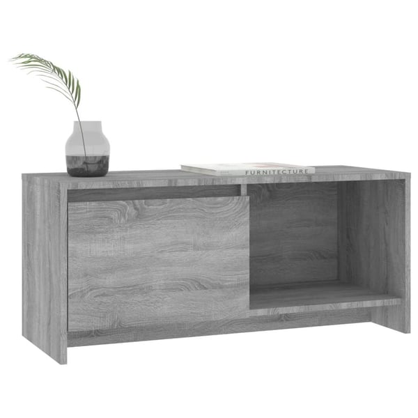 vidaXL tv-bord 90x35x40 cm spånplade grå sonoma-eg