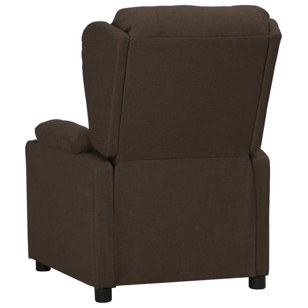 vidaXL Reclinerfåtölj mörkbrun tyg