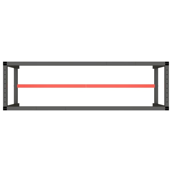 vidaXL Työpenkin runko mattamusta ja -punainen 170x50x79 cm metalli