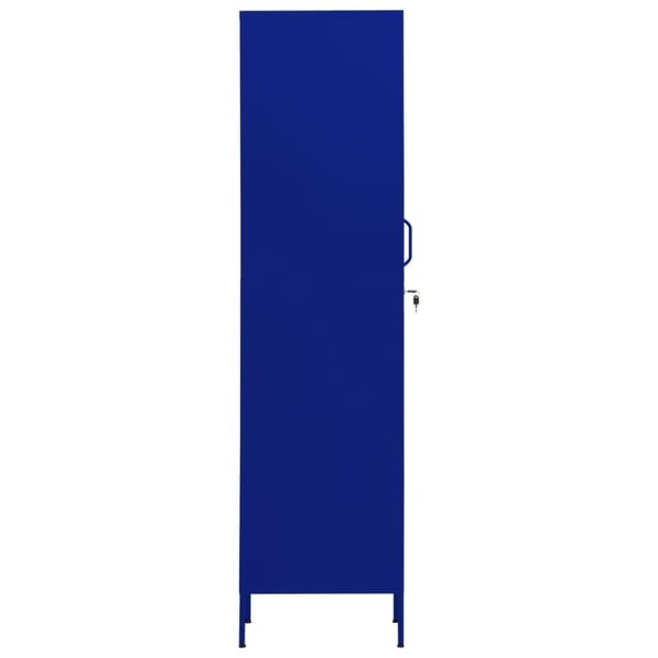vidaXL skab 35x46x180 cm stål marineblå