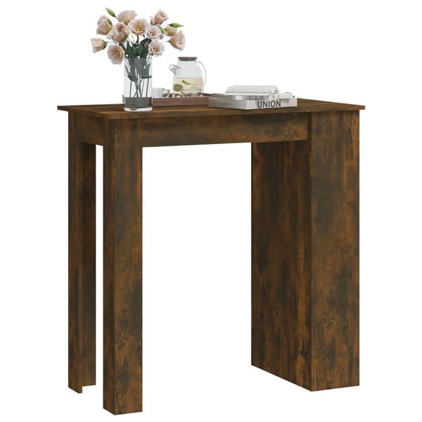 vidaXL Barbord med stativ røkt eik 102x50x103,5 cm sponplate
