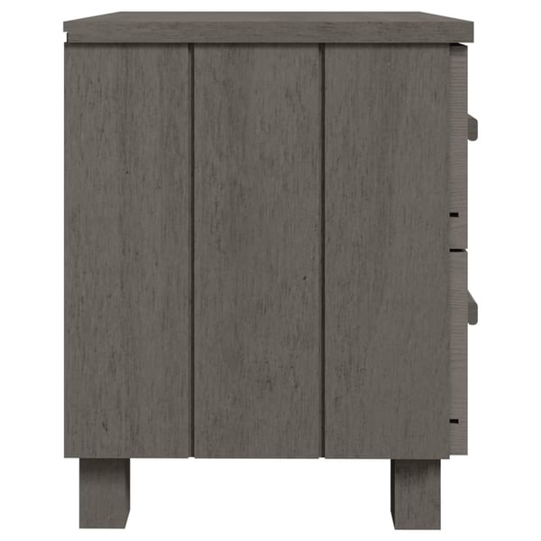vidaXL Nattbord HAMAR lysegrå 40x35x44,5 cm heltre furu