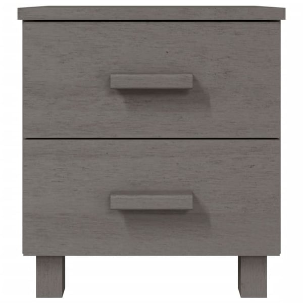 vidaXL Nattbord HAMAR lysegrå 40x35x44,5 cm heltre furu