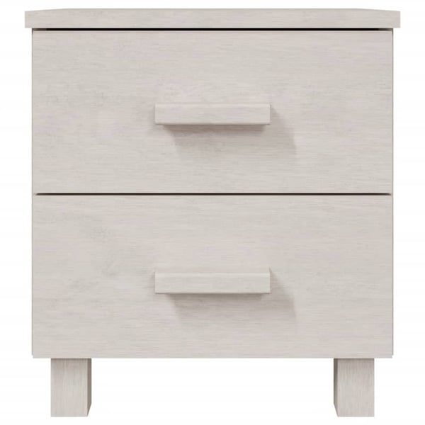 vidaXL Nattbord HAMAR 2 stk hvit 40x35x44,5 cm heltre