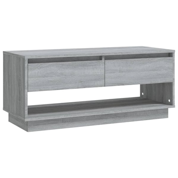 vidaXL TV-benk grå sonoma eik 102x41x44 cm sponplate