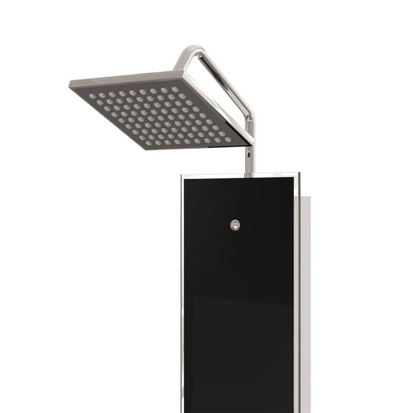 vidaXL brusepanel 18x45,5x130 cm glas sort