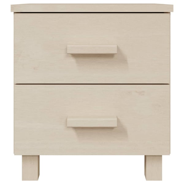 vidaXL Nattbord HAMAR 2 stk honningbrun 40x35x44,5 cm heltre