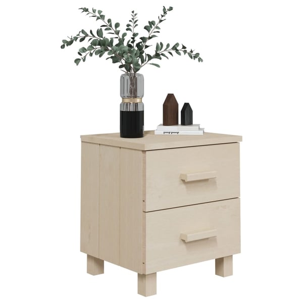 vidaXL Nattbord HAMAR 2 stk honningbrun 40x35x44,5 cm heltre