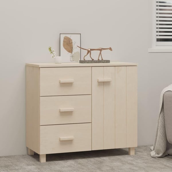 vidaXL Skjenk HAMAR honningbrun 90x40x80 cm heltre furu