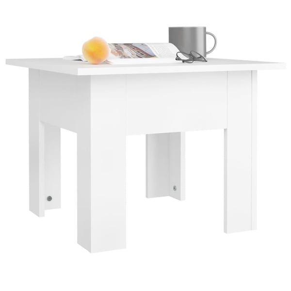 vidaXL sofabord 55x55x42 cm spånplade hvid
