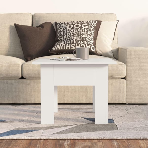 vidaXL sofabord 55x55x42 cm spånplade hvid