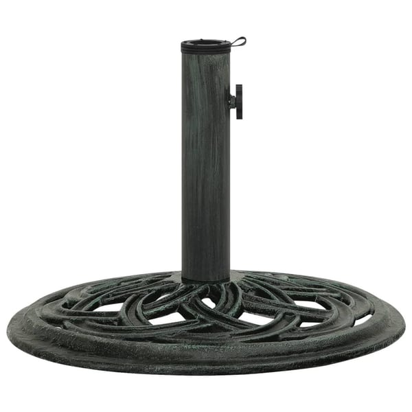 vidaXL Parasollbase grønn 44x44x31 cm støpejern