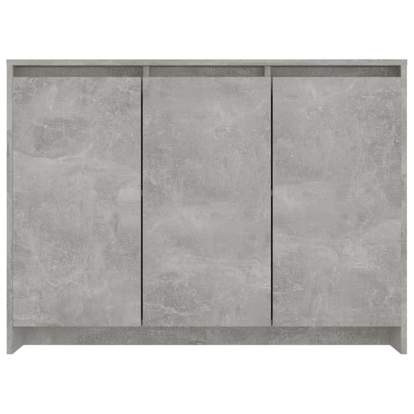 vidaXL Skjenk betonggrå 102x33x75 cm konstruert tre