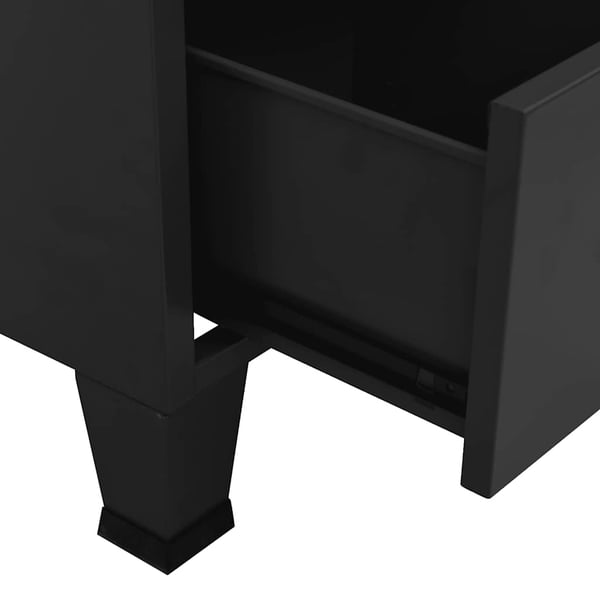 vidaXL Industriell garderobe svart 90x50x180 cm metall
