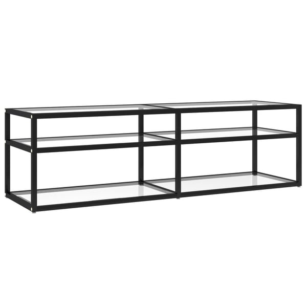vidaXL TV-taso läpikuultava 140x40x40,5 cm karkaistu lasi