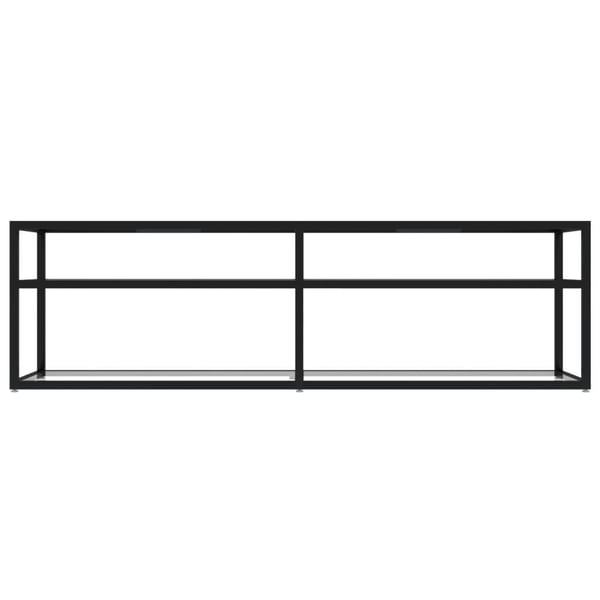 vidaXL TV-benk gjennomsiktig 140x40x40,5 cm herdet glass