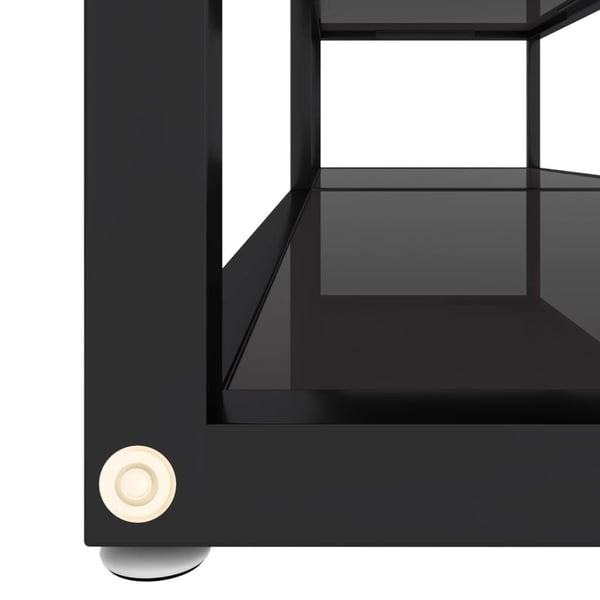 vidaXL tv-bord 140x40x40,5 cm hærdet glas sort
