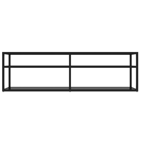 vidaXL tv-bord 140x40x40,5 cm hærdet glas sort