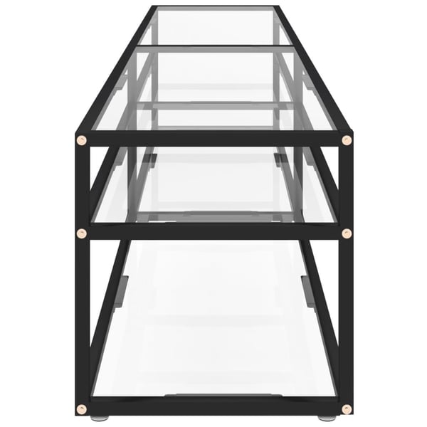 vidaXL TV-benk gjennomsiktig 200x40x40,5 cm herdet glass