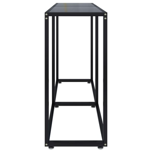 vidaXL Konsollbord svart 140x35x75,5 cm herdet glass
