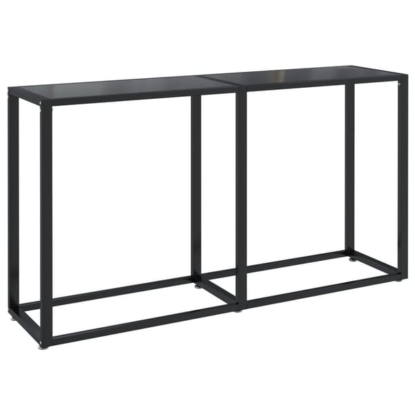vidaXL Konsolipöytä musta 140x35x75,5 cm karkaistu lasi