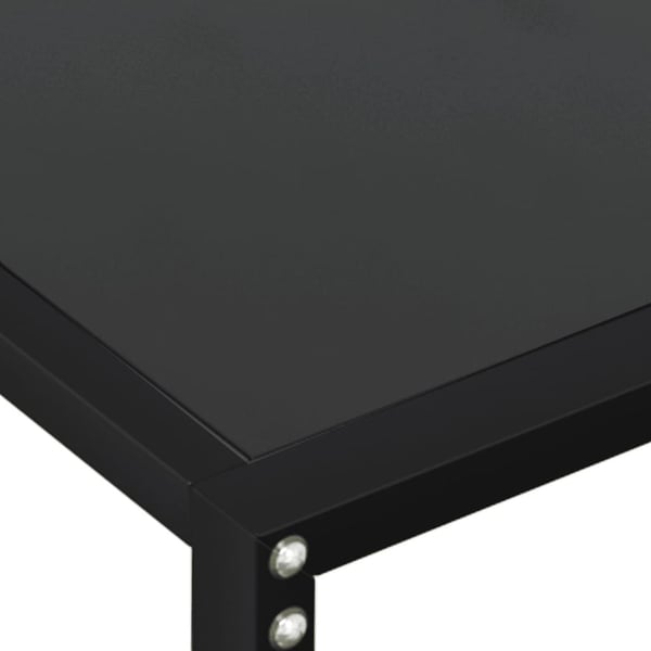 vidaXL konsolbord 200x35x75,5 cm hærdet glas sort