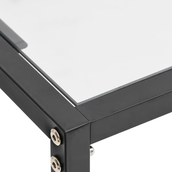 vidaXL konsolbord 180x35x75,5 cm hærdet glas transparent